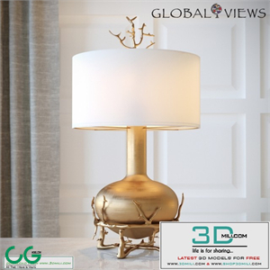 Fat Brass Twig Table Lamp